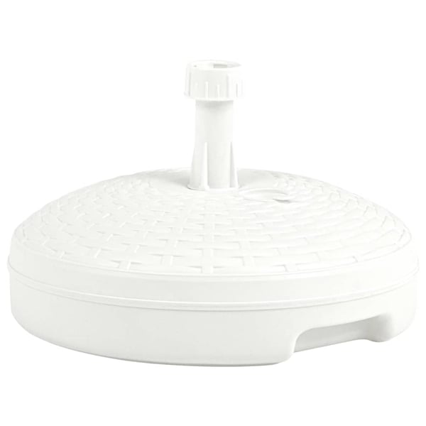 vidaXL Umbrella Base Sand/Water Filled 20 L White Plastic Rattan vidaXL Umbrella Base Sand/Water Filled 20 L White Plastic Rattan