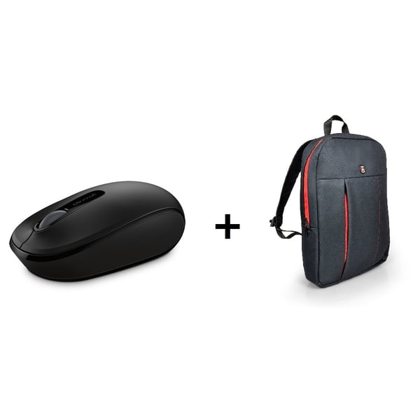 Microsoft Wireless Mobile Mouse Black 1850 U7Z-00004 + Portland Backpack Microsoft Wireless Mobile Mouse Black 1850 U7Z-00004 + Portland Backpack