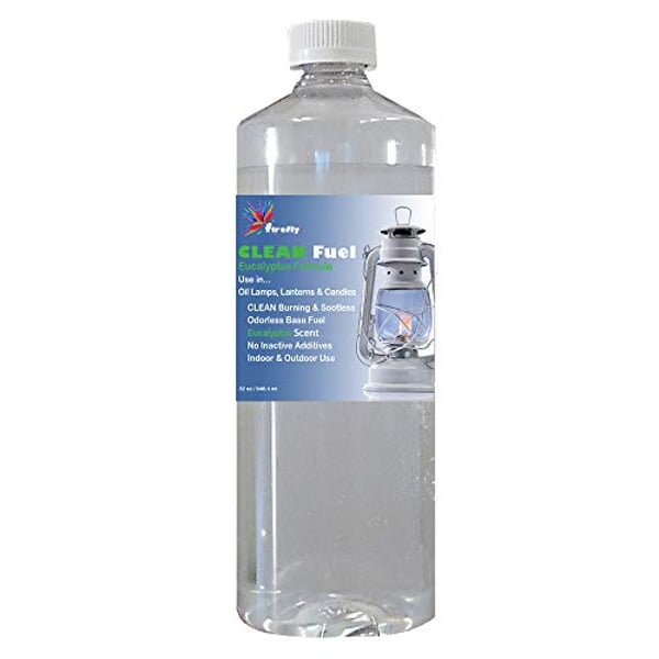 Firefly Kosher Eucalyptus Clean Fuel Lamp Oil - Smokeless/Virtually Odorless - Longer Burning - 32 Ounces