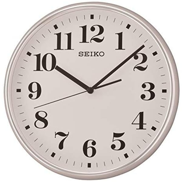 Seiko Silver Round Plastic Analog Clock QXA697S Seiko Silver Round Plastic Analog Clock QXA697S