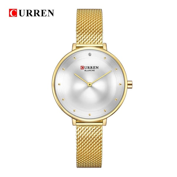 Curren CRN9029-GLD/WHT-Communicating time with ingenious innovation Curren CRN9029-GLD/WHT-Communicating time with ingenious innovation