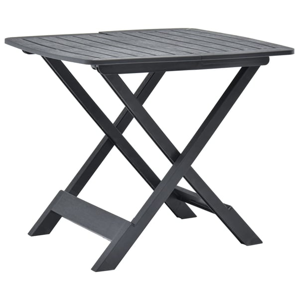 vidaXL Folding Garden Table Anthracite 79x72x70 cm Plastic vidaXL Folding Garden Table Anthracite 79x72x70 cm Plastic