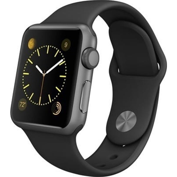 Space grey aluminum case black sport band store