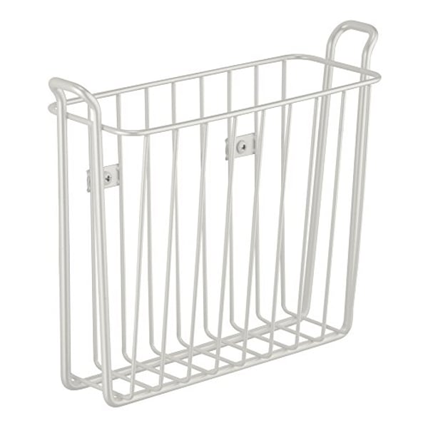Idesign Classico Metal Wall Mount Magazine Rack, Newspaper And Book Holder For Bathroom, Office, Bedroom, Den, 10.5