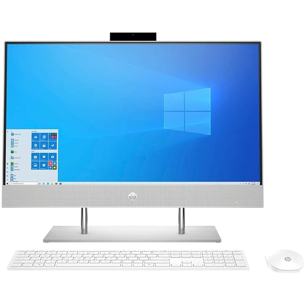 HP All in One Desktop - 11th Gen Core i5 1.80GHz 8GB 1TB + 256GB Shared Win10Home 23.8inch FHD Natural Silver Wireless Keyboard and Mouse 24D P1001 3B4Z7EA (2021) Middle East Version