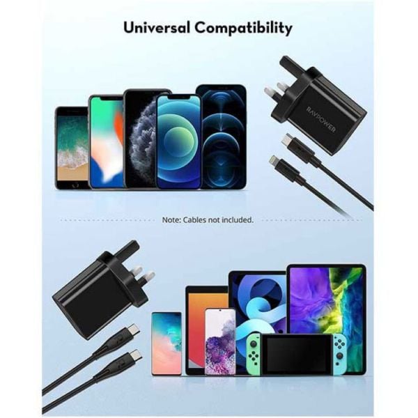 Ravpower 20W Wall Charger Black Ravpower 20W Wall Charger Black