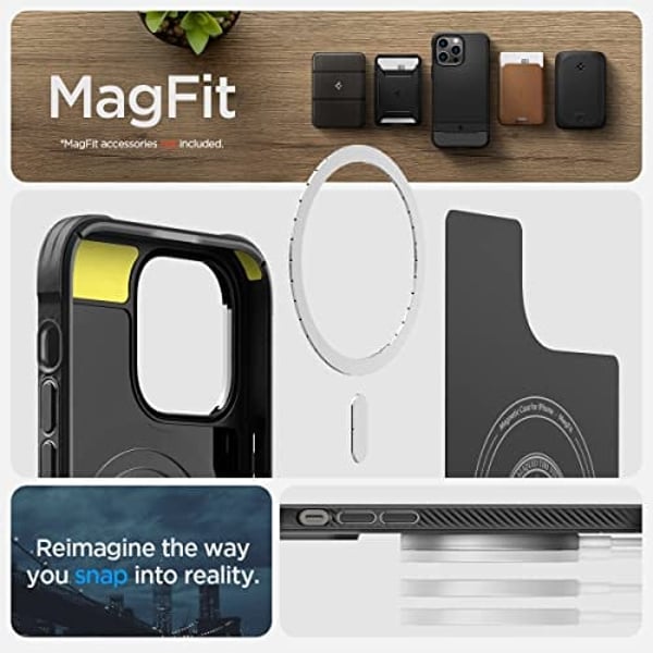 Spigen Rugged Armor (MagFit) compatible with MagSafe designed for iPhone 14 Pro case cover (2022) - Matte Black Spigen Rugged Armor (MagFit) compatible with MagSafe designed for iPhone 14 Pro case cover (2022) - Matte Black