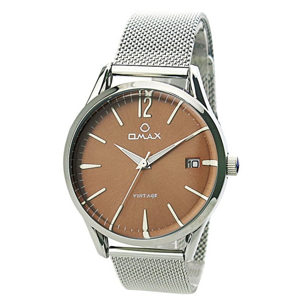 Omax Vintage Collection Silver Mesh Analog Watch For Unisex VC06P56I