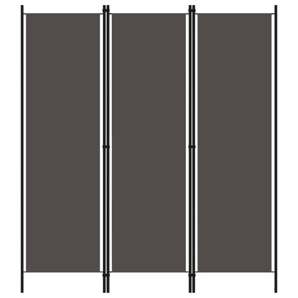 Vidaxl 3-panel Room Divider Anthracite 150x180 Cm