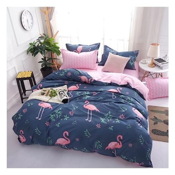 Deals For Less Pink Flamingo King 6 pcs Comforter Set