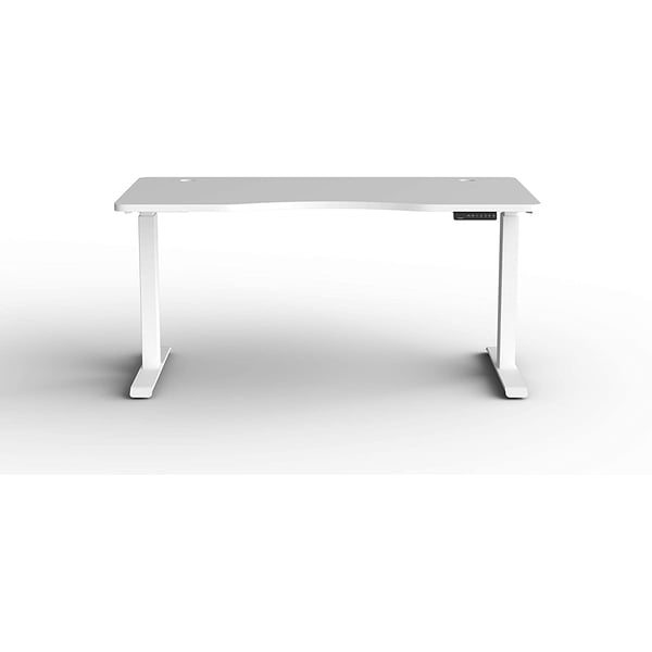 Navodesk Electric Height Adjustable Computer Desk, Bluetooth Enabled White Frame (Frame+Top) (White, 59 x 30 inch Curved)