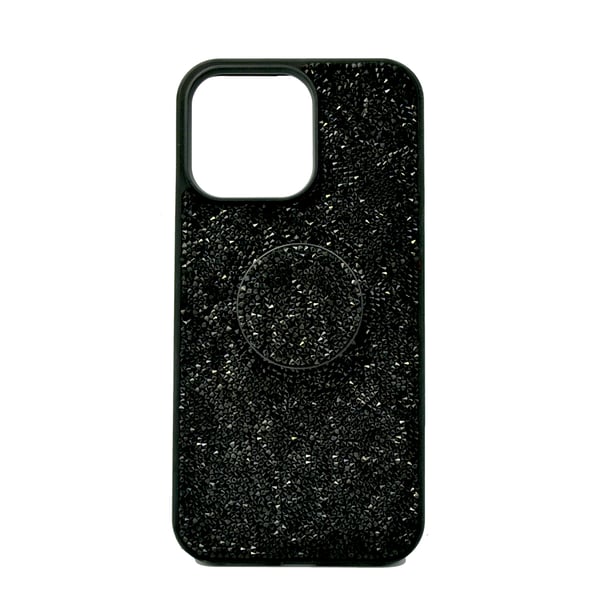 Isafe Bling Pop Up Hard Cover For iPhone 14 Pro Max Black