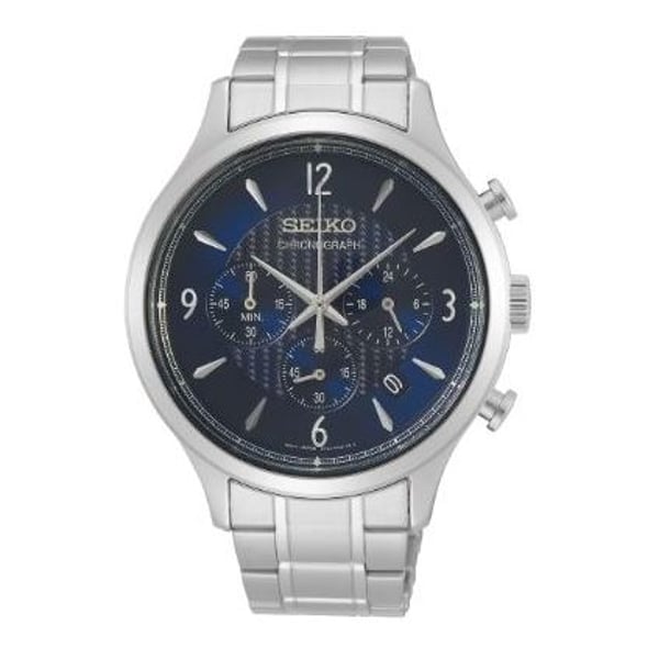 Seiko Chronograph Silver Metal Analog Watch For Men SSB339P1