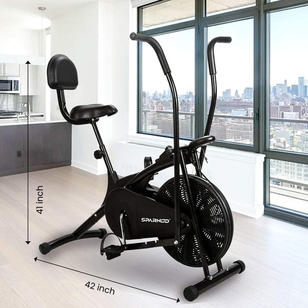 Sparnod Fitness SAB-05 Air Bike Exercise Cycle for Home Gym - Sparnod Fitness SAB-05 Air Bike Exercise Cycle for Home Gym -