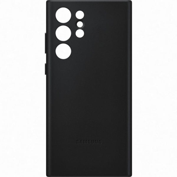 Samsung Leather Cover Black Galaxy S22 Ultra