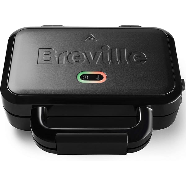 Breville Ultimate Deep Fill Toastie Maker 2 Slice Sandwich Toaster Removable Non-Stick Plates Stainless Steel Black VST082