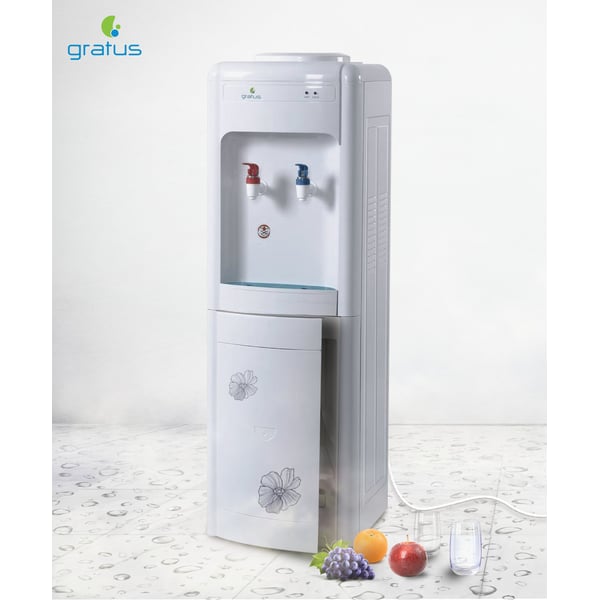 Gratus Hot & Cold Water Dispenser With Fridge / Storage Cabinet