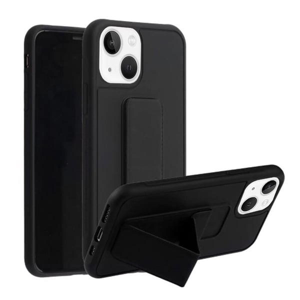 Margoun case for iPhone 14 Max with Hand Grip Foldable Magnetic Kickstand Wrist Strap Finger Grip Cover 6.7 inch Black