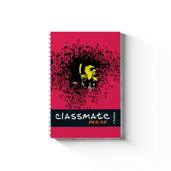 Classmate 3 Subject Book Spiral 210 X 148 60-gsm Single Line 240 Pages, Single Piece