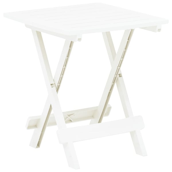 vidaXL Folding Garden Table White 45x43x50 cm Plastic vidaXL Folding Garden Table White 45x43x50 cm Plastic