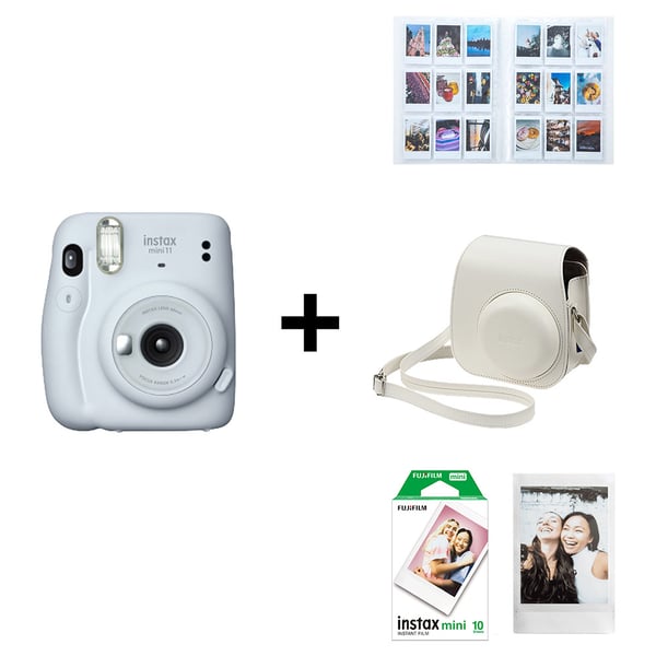 Fujifilm INSTAXMINI11 Camera White + Film + Protective Case + Album