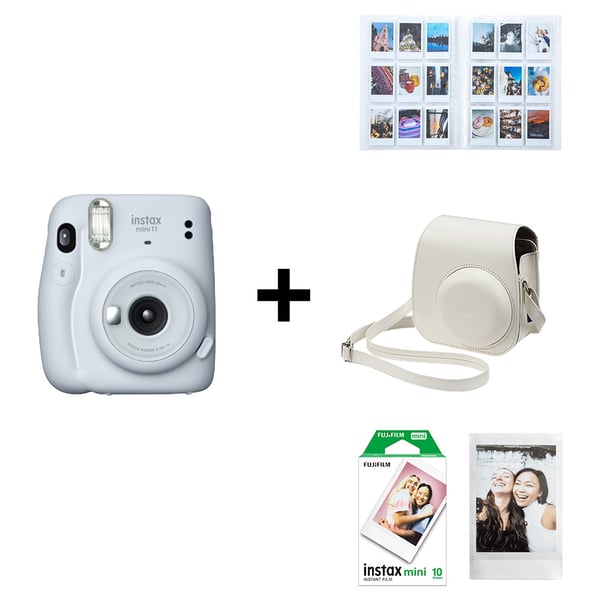 Fujifilm INSTAXMINI11 Camera White + Film + Protective Case + Album Fujifilm INSTAXMINI11 Camera White + Film + Protective Case + Album