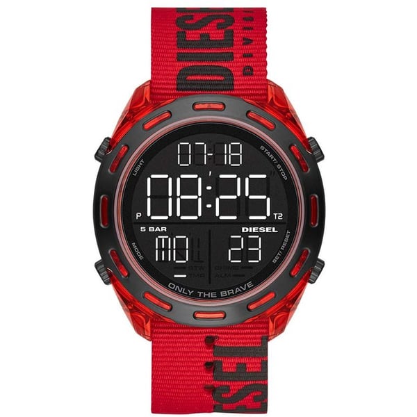 Diesel Crusher Red Nylon Digital Men Watch DZ1916