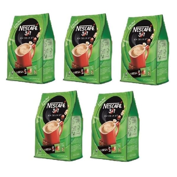 Nescafe Hazelnut Instant Coffee Mix Sachet 17g (Pack of 20) x 5 price