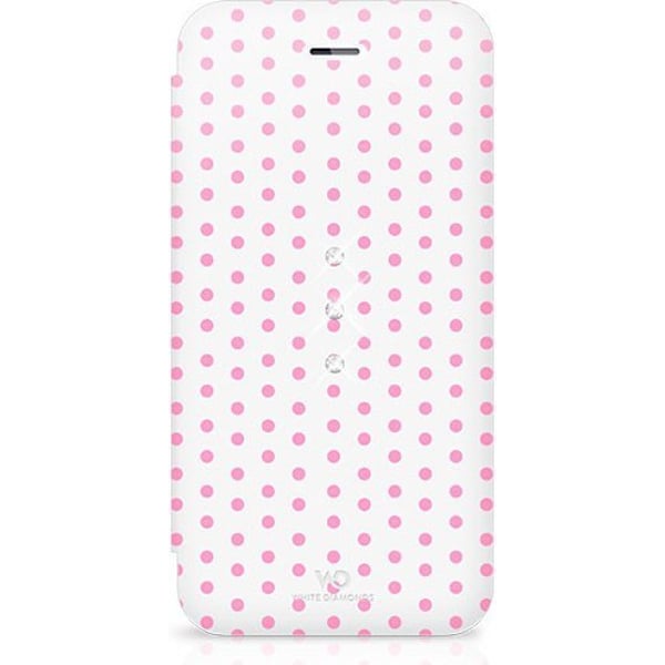 White Diamonds 1311TRI68 Crystal Booklet Case Dots For IPhone 6