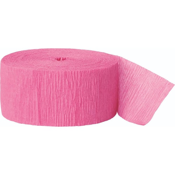 Unique- Crepe Streamer Bright Pink