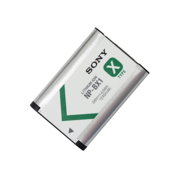 مجموعة بطارية قابلة لإعادة الشحن Type X من سوني طراز NP-BX1 بقوة 1240 ملي أمبير في الساعة للكاميرات الرقمية