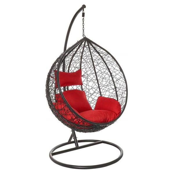 Rattan egg store chair with stand
