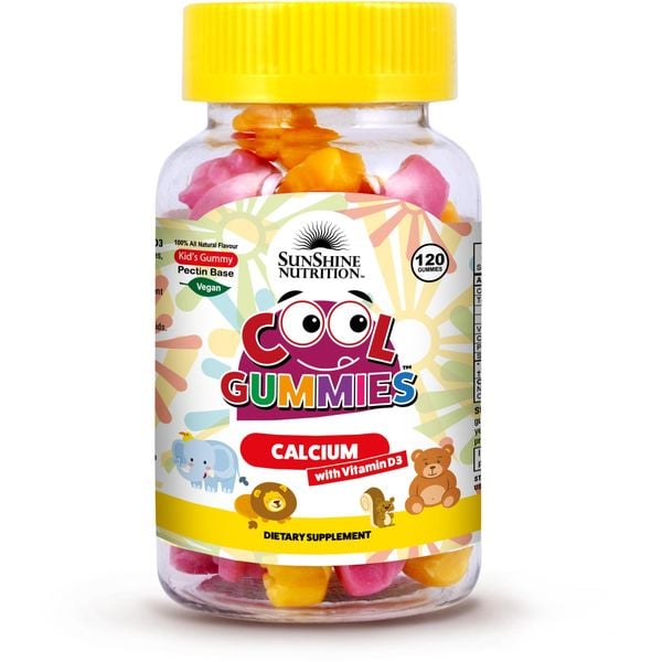 Sunshine Nutrition Cool Gummies Calcium With D3 120'S Sunshine Nutrition Cool Gummies Calcium With D3 120'S