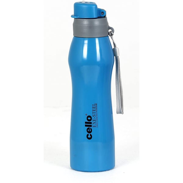 Cello ExeSteel Grippy Sports Bottle, Blue, 1000ml, Stainless Steel