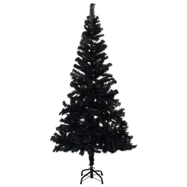 vidaXL Artificial Christmas Tree with Stand Black 120 cm PVC