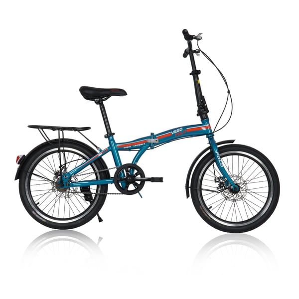Vego Fold 20 Inch Single Speed Folding Bike - Blue