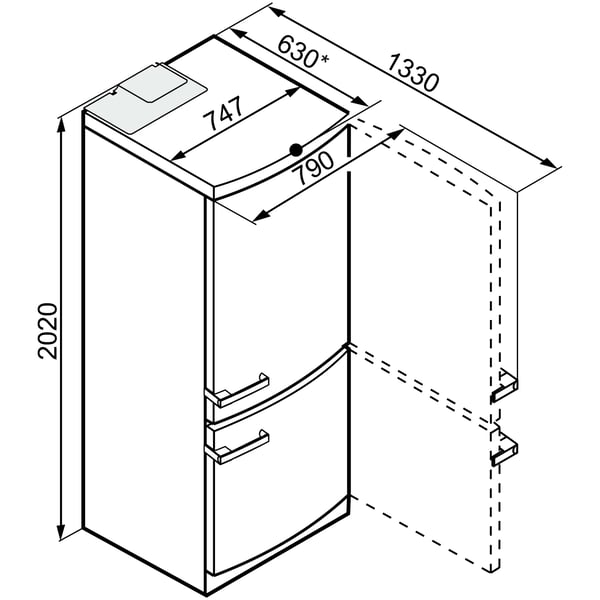 Miele Bottom Freezer 331 Litres KFN15943DEDT/CS Miele Bottom Freezer 331 Litres KFN15943DEDT/CS