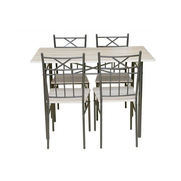 Pan Emirates Tomra Dining Set (1+4) Light Oak/Natural Pan Emirates Tomra Dining Set (1+4) Light Oak/Natural