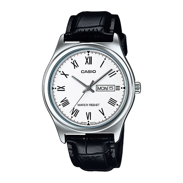 Casio Timepieces Black Leather Men Watch MTP-V006L-7BUDF Casio Timepieces Black Leather Men Watch MTP-V006L-7BUDF