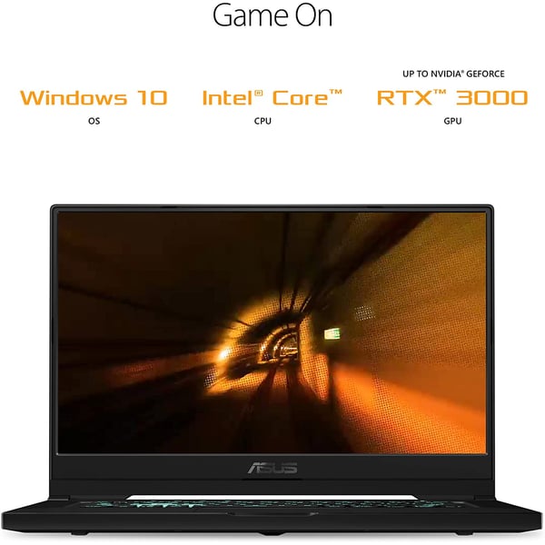 Asus Tuf Dash (2021) Gaming Laptop Corei7-11370H 3.30GHz 8GB 512GB SSD Win10 15.6inch FHD Eclipse Grey 4GB Nvidia GeForce RTX 3050ti