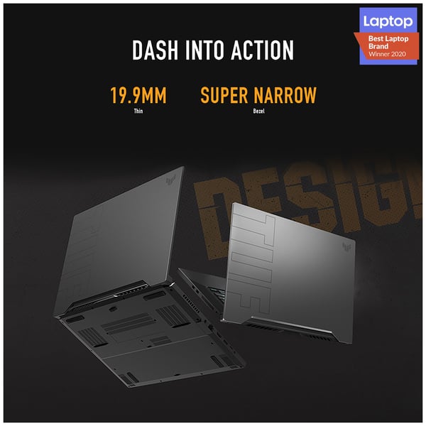 Asus TUF Dash F15 FX516PE-HN004T Gaming Laptop - Core i5 2.5GHz 8GB 512GB 4GB Win10 15.6inch FHD Eclipse Grey NVIDIA GeForce RTX 3050 Ti