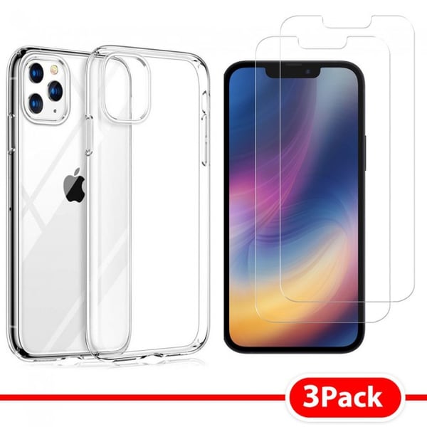 Margoun Clear TPU Case Cover with 2 Screen Protectors For iPhone 13 Pro Max 3packs Margoun Clear TPU Case Cover with 2 Screen Protectors For iPhone 13 Pro Max 3packs