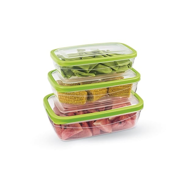 Elegant Rectangular Food Saver (Set Of 3) (1,2 L + 1,8 L + 2,7 L) Elegant Rectangular Food Saver (Set Of 3) (1,2 L + 1,8 L + 2,7 L)