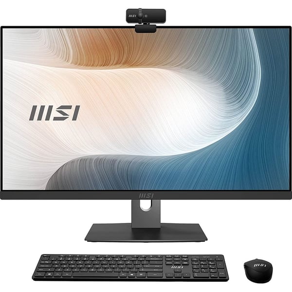 MSI Modern AIO Desktop - 11th Gen Core i7 2.80GHz 16GB 1TB+512GB Shared Win11Home 27inch FHD Black English/Arabic Keyboard (2022) Middle East Version
