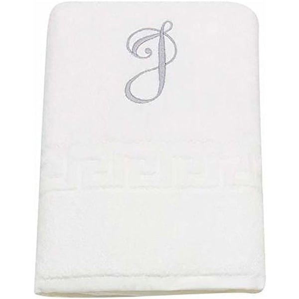Personalized For You Cotton White J Embroidery Bath Towel 70*140 cm