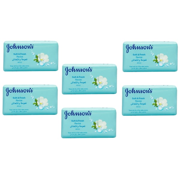 Johnson JON047X6 Soft & Fresh Soap 125g Revive Pack of 6 Johnson JON047X6 Soft & Fresh Soap 125g Revive Pack of 6