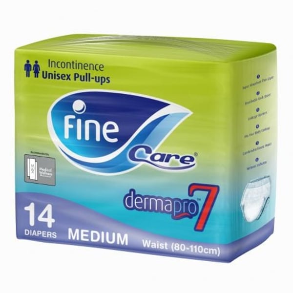 Fine Care Incontinence Unisex Pull-Ups, Waist (80 - 110cm), Medium, Pack Of 14 Fine Care Incontinence Unisex Pull-Ups, Waist (80 - 110cm), Medium, Pack Of 14
