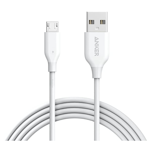 Anker Powerline Micro USB Power Cable 1.8m White For Samsung Phones - ANA8133H21