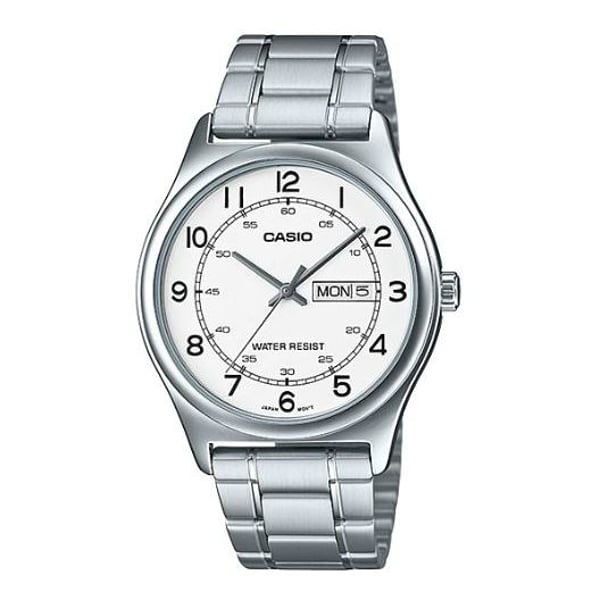 Casio Enticer Silver Stainless Steel Men Analog Watch MTP-V006D-7B2