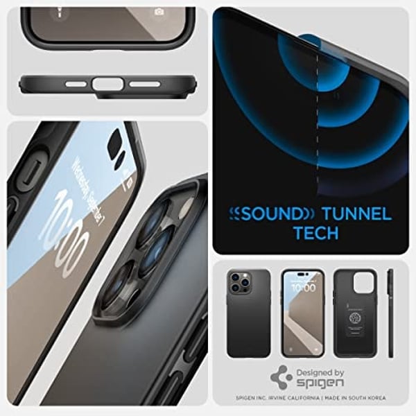 Spigen Thin Fit designed for iPhone 14 Pro case cover - Black